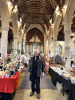 Churchwarden John Cooper after the opening of the Craft Fayre.